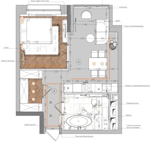 2-комнатная квартира 42 м 2 , 4 этаж — CITY PARK