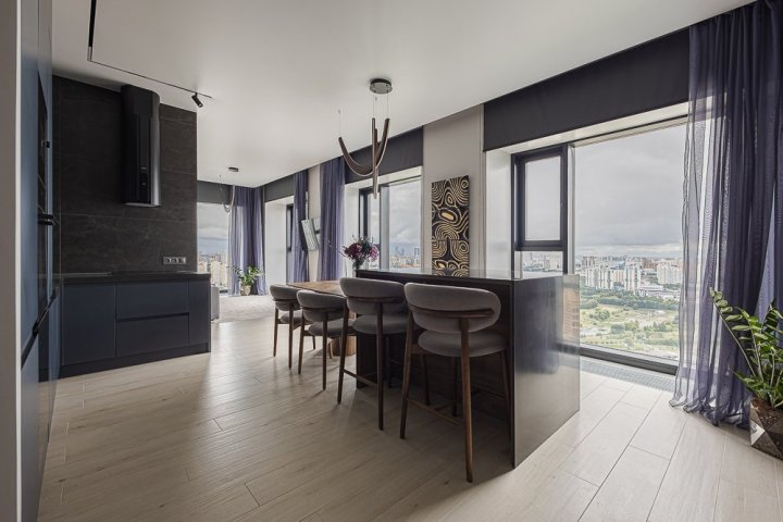 4-комнатная квартира 126 м 2 , 38 этаж — Level Мичуринский